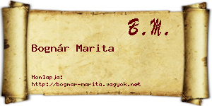 Bognár Marita névjegykártya
